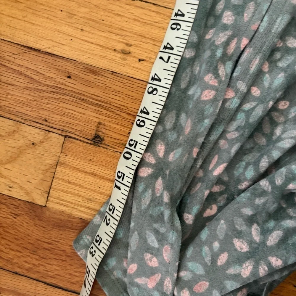 Free People Moss Green Floral MIDI Dress Size Large
